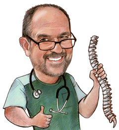 Chiropractor Breese IL Clinton Smith Marc Charicature
